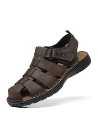 First-Layer Cowhide Men's Sports Sandals, Open-Toe Outdoor Non-Slip Sandals, Casual Men's Shoes, Outdoor Fashion Beach Shoes, Light and Comfortable, Can Be Worn by Men and Women, Suitable for Outdoor Hiking, Travel, Work - Buy online at  Vibe In Cart.