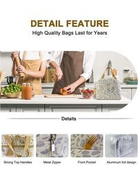 Insulated Oxford Fabric Lunch and Picnic Bag, 1 Pack