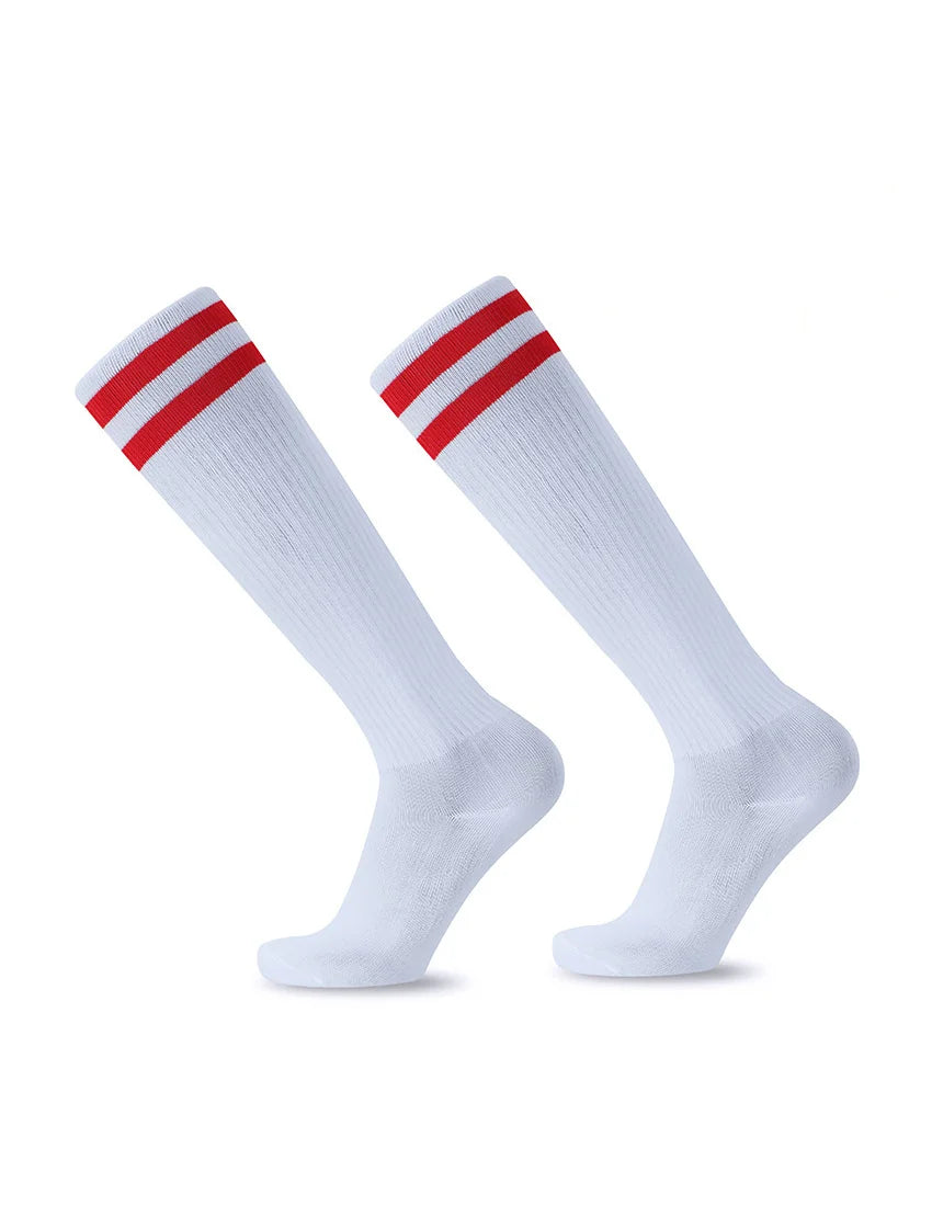 White Black Stripes Football Soccer Socks For Men Teenages Kids Boys Over the Calf Baseball Rugby Athletic Socks Women Girls - Buy online at  Vibe In Cart.