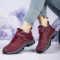 Winter Women Leather Outdoor Ankle Boots Autumn Hiking Velvet Warm Shoes Trekking Mountain Sneakers Tracking Treking Plush - Buy online at  Vibe In Cart.