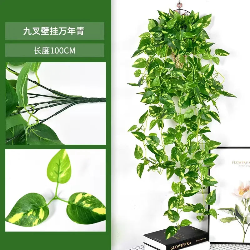 Hanging Plastic Simulation Vine Plant Pendant for Outdoor Use
