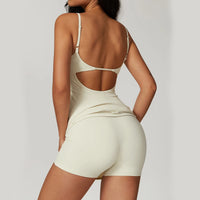 Women's summer tennis skirt built-in shorts and bra sleeveless backless workout sports golf dress  tennis dress for fitness