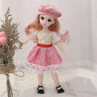 30cm Bjd Doll 12 Moveable Joints 1/6 Girl's Dress 3D Brown Eyes Toy with Clothes Shoes Kids Toys for Girl Children Gift - Buy online at  Vibe In Cart.