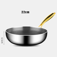 Stainless Steel 28cm Non-Stick Wok for Gas and Induction
