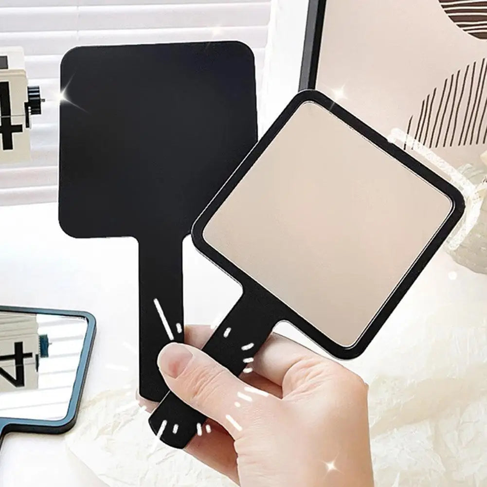 Handheld Makeup Mirror Square Makeup Vanity Mirror With Handle Hand Mirror SPA Salon Compact Mirrors - Buy online at  Vibe In Cart.