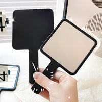 Handheld Makeup Mirror Square Makeup Vanity Mirror With Handle Hand Mirror SPA Salon Compact Mirrors - Buy online at  Vibe In Cart.