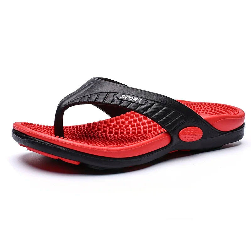 Massage Flip Flops for Men Summer Breathable Beach Shoes Sandals Men Luxury Flip Flops Breathable Plus Big Size Men Slippers 46 - Buy online at  Vibe In Cart.