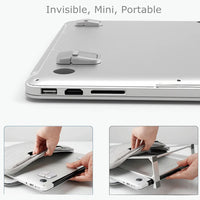 Adjustable Folding Mini Portable Laptop Stand in Black and Silver