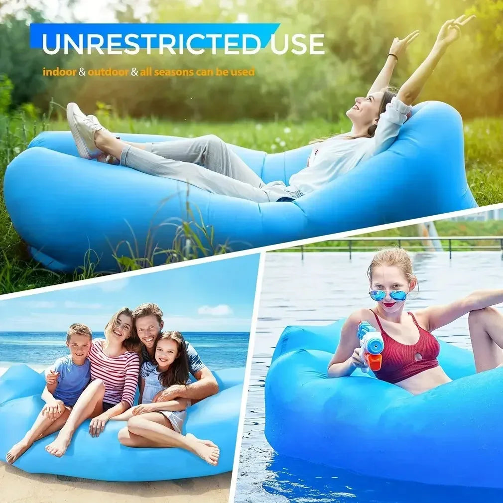 New Lazy Folding Camping Inflatable Sofa Portable Outdoor Inflatable Lounger Comfortable Outdoor Furniture Camping Air Mattress - Buy online at  Vibe In Cart.