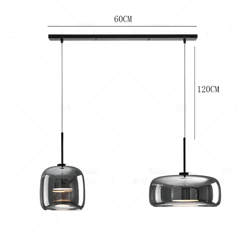 Assembly Required Dimmable Cord Pendant Lights for Living Room