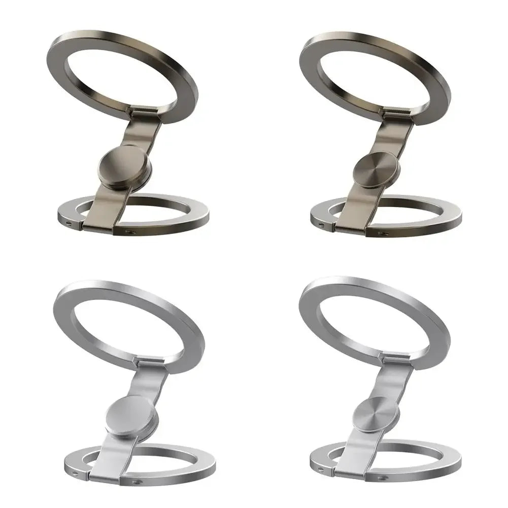 Universal Double Sided Magnetic Phone Ring Holder with Folding Stand