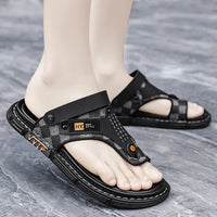 Men's high-quality beach shoes summer outdoor casual flip-flops sandals soft-sole non-slip comfort fashion dual-purpose slippers - Buy online at  Vibe In Cart.