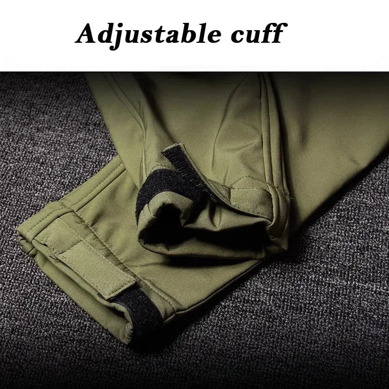 Men's Waterproof Windproof Polyester Tactical Jacket and Cargo Pants Set