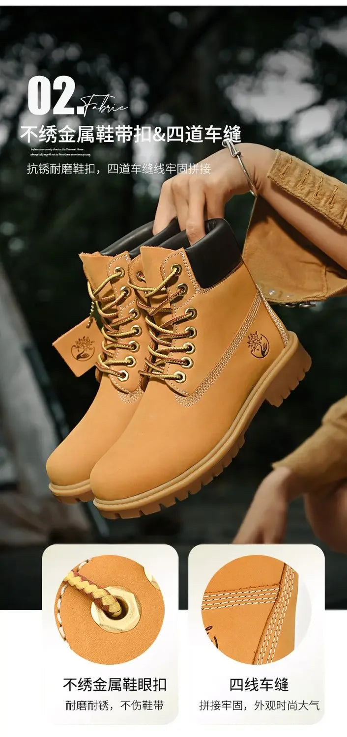 Mens Walking Shoes Fashion Outdoor Sports Leisure High Top BootsBoots Men High Top Boots High Quality Women Leather Shoes - Buy online at  Vibe In Cart.