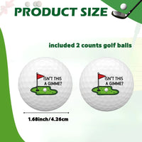 Pack Of 2 Funny Standard Golf Balls With Two Different Styles