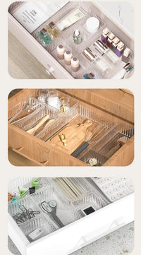 Transparent Plastic Storage Organizers Set for Drawers