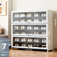 Multi-Layer Shoe Cabinet with Dustproof Large-Capacity Design