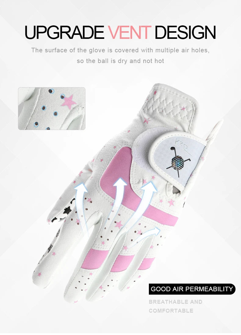 Golf Gloves Children's Golf Gloves Child Boys Girls PU Microfiber Cloth Breathable Non-slip Protection A Pair Kids Velcro Gifts - Buy online at  Vibe In Cart.
