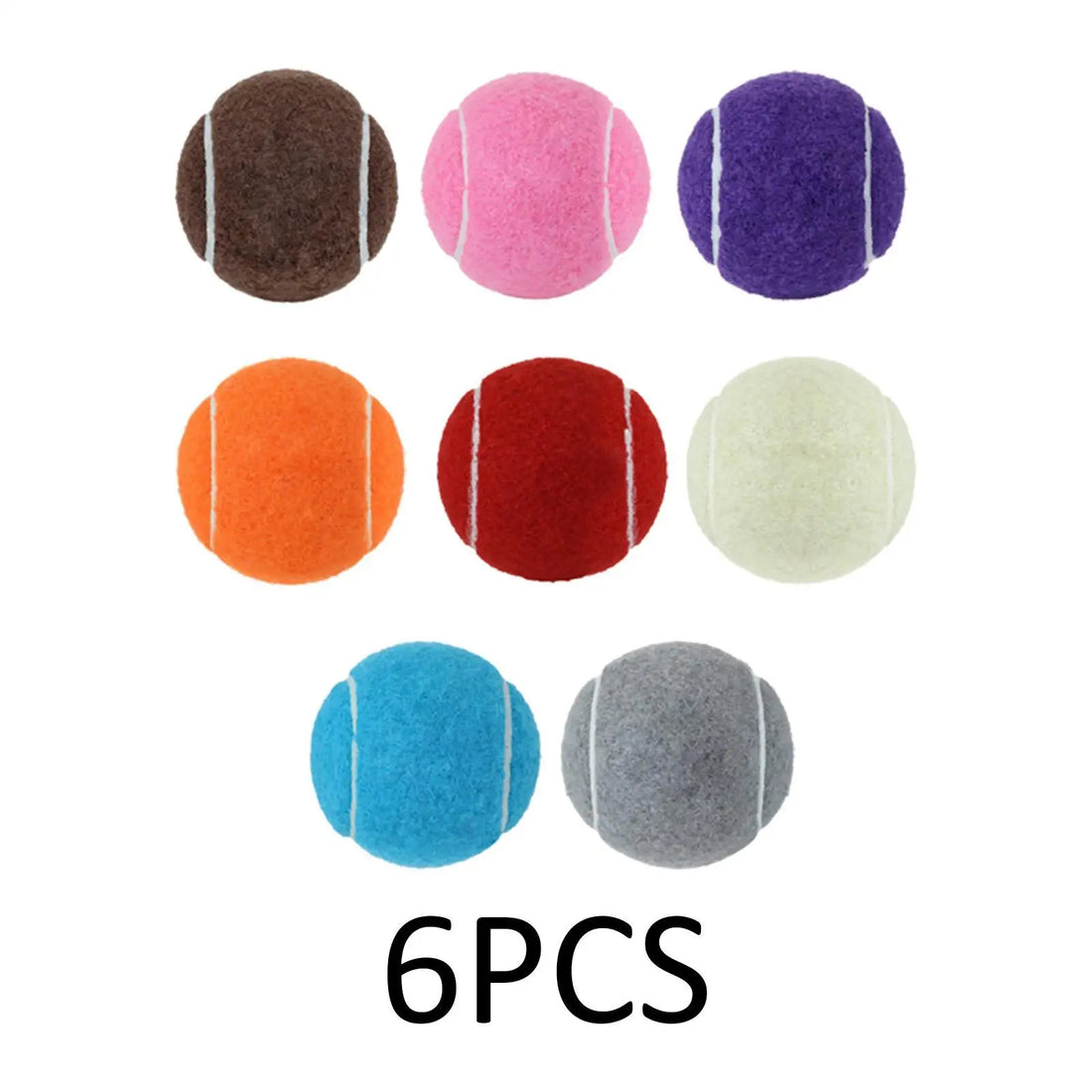 6Pcs Tennis Balls Practicing Pet Dog Tennis Balls Training Balls for Games Playing with Dogs Indoor Tennis Enthusiasts Sports - Buy online at  Vibe In Cart.