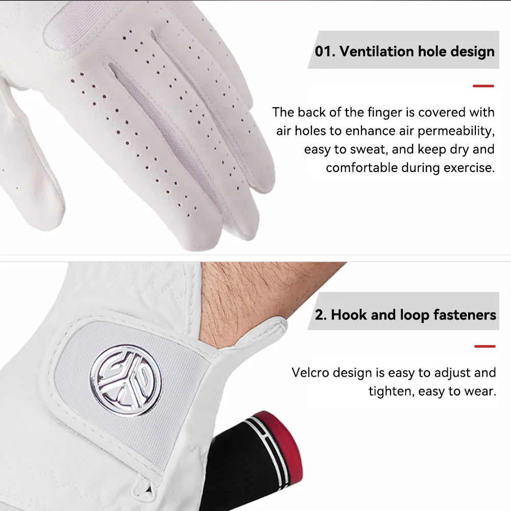1 Pc Golf Gloves Left Right Hand Men's Soft Ultra-fiber Cloth Breathable Wear-resistant Golf Gloves Sports Gloves - Buy online at  Vibe In Cart.