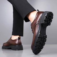 Men's Lace-Up Formal Oxford Shoes with Rubber Outsole