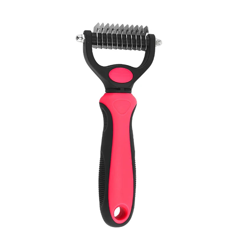 Stainless Steel Deshedding Brush for Dog Grooming and Hair Removal