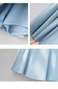 Women's 2-Piece Tennis Skirt and Top Set, Polyester Elastane