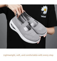Women's Platform Casual Flats Slip-On Mesh Breathable Walking Shoes