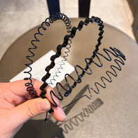 Unisex Black Elastic Non Slip Simple Metal Headbands For Men Women Wavy Hairband Spring Hair Hoop Fashion Hair Accessories - Buy online at  Vibe In Cart.