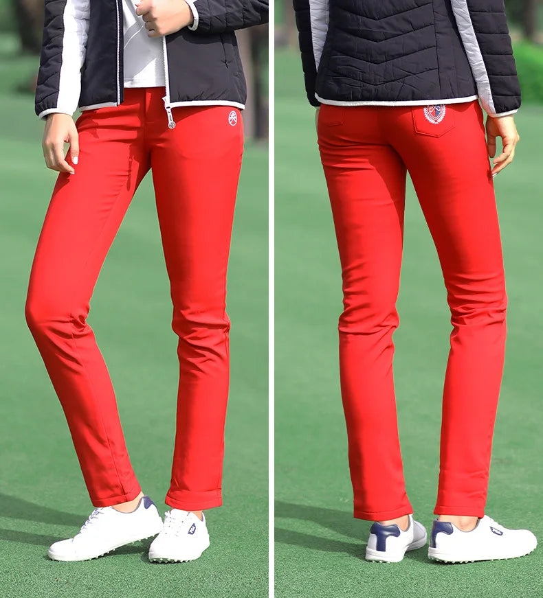 PGM Women Winter Golf Pants Lady Waterproof Warm Pant Fleece Snow Prevention Trousers Girls Elastic Straight Sweatpant XS-XXXL - Buy online at  Vibe In Cart.