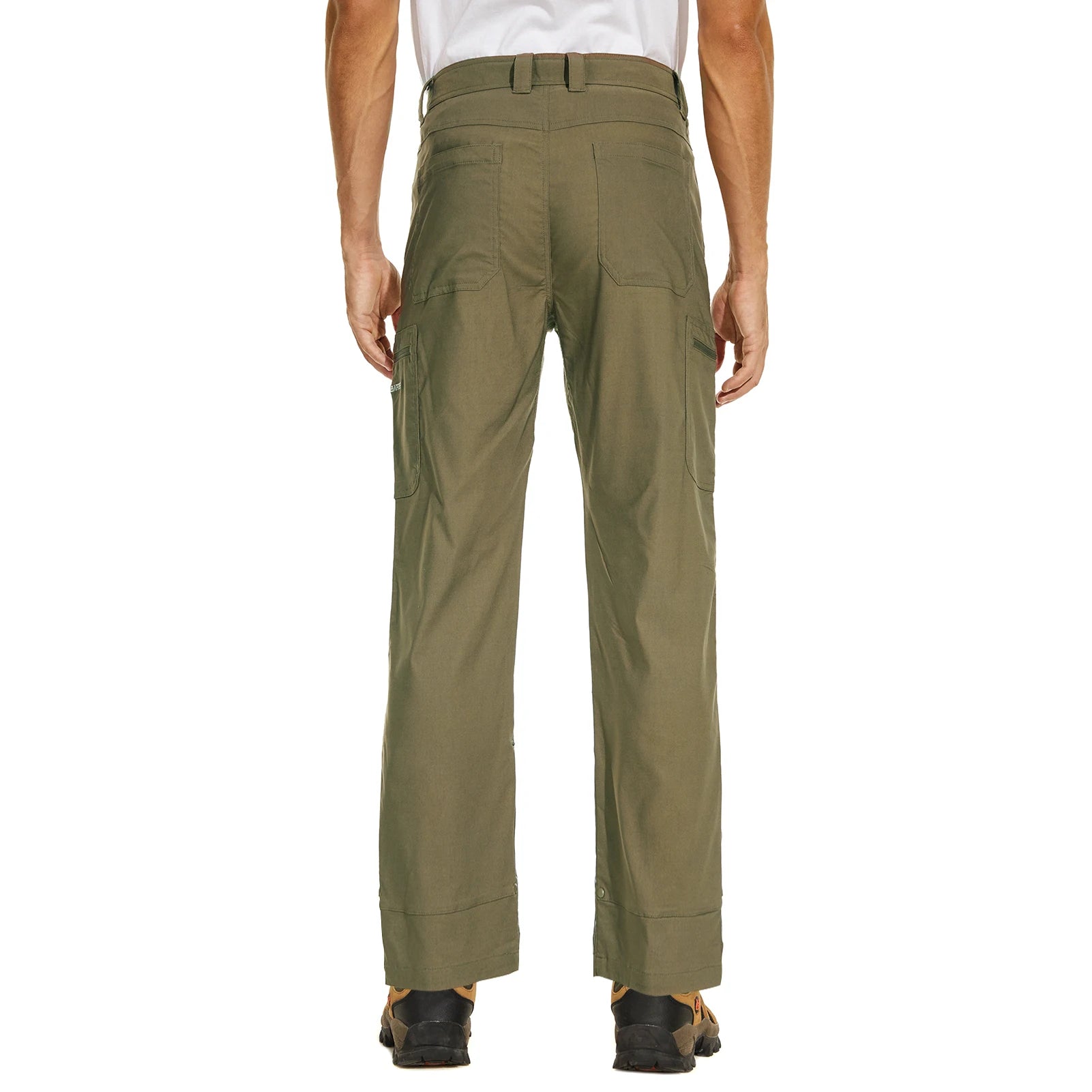 Lightbare Men's Stretch Hiking Golf Cargo Pants UPF 50+ Cropped with Roll-Up Leg Snaps Water Resistant Straight Fit - Buy online at  Vibe In Cart.