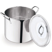 12 Quart Stainless Steel Stock Pot with Metal Lid Stay Cool Handles Heavy Duty Cookware Soup Stew Boiling Ideal Kitchens - Buy online at  Vibe In Cart.