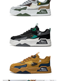 2024 Autumn New Casual Sports Shoes Men's Leather Low-Top Fashion Trend Easiest for Match Running Shoes Men's Skateboard Shoes Suitable for Outdoor Sports - Buy online at  Vibe In Cart.