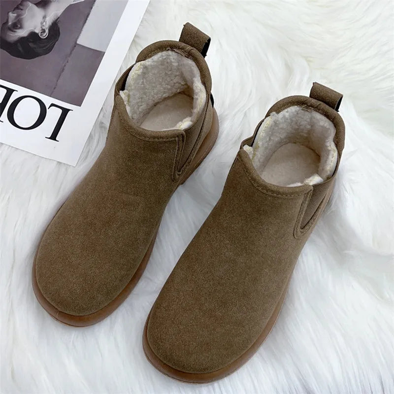 Crestar Winter Fur Snow Boots For Women Outdoor Warm Comfort Fuzzy Cotton Shoes Fashion Plush Ladies Boots Fluffy House Slippers - Buy online at  Vibe In Cart.