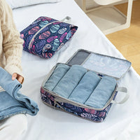 4 Piece Polyester Large Capacity Foldable Compression Packing Cubes Set