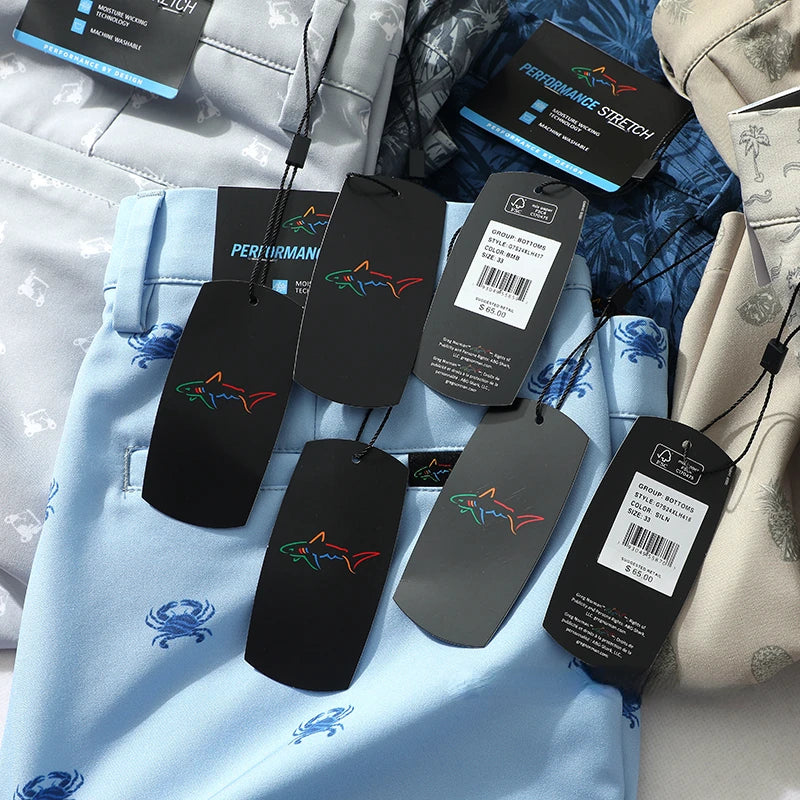 New Golf Shorts Mens Summer Slim Fit Baseball Golf Shorts Sweatpants Male Elastic Sports Wear Fast Dry Casual Trousers Running