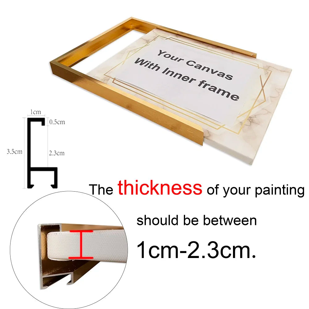 8 Colors 40x50 30x40cm Canvas Picture Metal Aluminum Outer Frames for Oil Painting Artwork Wall Art Photo Poster Home Decoration - Buy online at  Vibe In Cart.