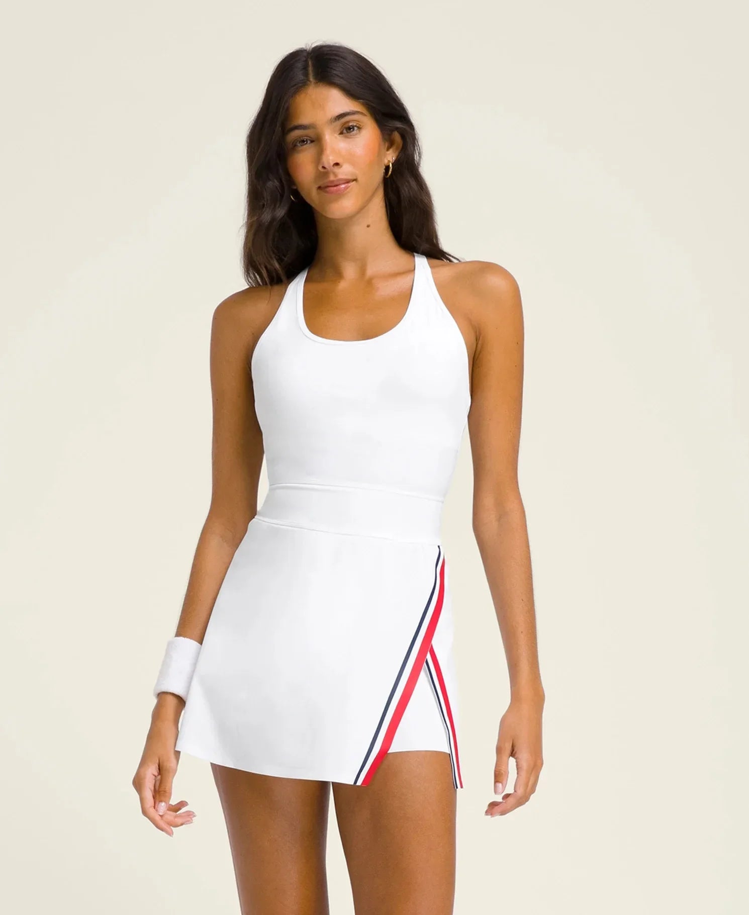 Women's Sleeveless Polyester Tennis Dress With Shorts In Blue