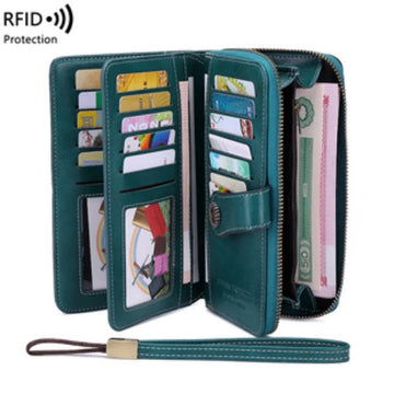 RFID Blocking Polyurethane Passport Holder with Zipper