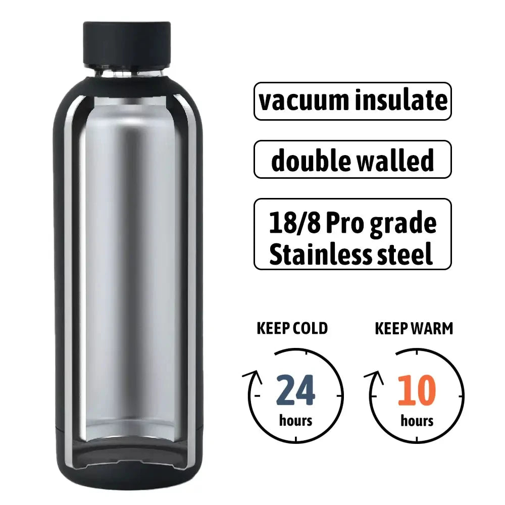 Double Wall Stainless Steel Insulated Tumbler Customizable Thermos Water Bottle with Vacuum Sealed Lid for Hot And Cold Beverage - Buy online at  Vibe In Cart.