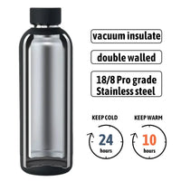 Double Wall Stainless Steel Insulated Tumbler Customizable Thermos Water Bottle with Vacuum Sealed Lid for Hot And Cold Beverage - Buy online at  Vibe In Cart.