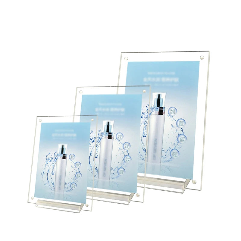 Acrylic Desktop Display Frame Transparent Photo Frame Poster Display Stand Postcard Certificates Price Tags Display Frame - Buy online at  Vibe In Cart.