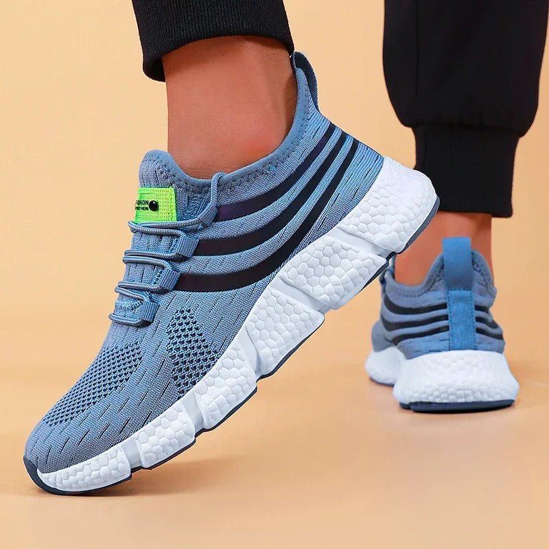 Comfortable Men's Running Shoes Summer Mesh Breathable Lightweight Outdoor Tennis Shoes Fashionable Versatile Balanced Sneakers - Buy online at  Vibe In Cart.