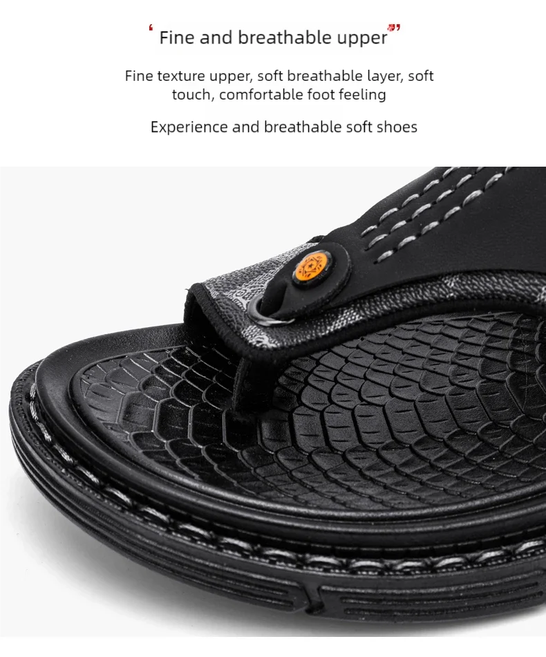 Men's high-quality beach shoes summer outdoor casual flip-flops sandals soft-sole non-slip comfort fashion dual-purpose slippers - Buy online at  Vibe In Cart.