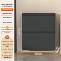 Slim Steel Shoe Cabinet Ultra Thin Shoe Storage Rack Shoe Organizer Entryway Hallway Narrow Space Saving Flip Door Storage Rack - Buy online at  Vibe In Cart.