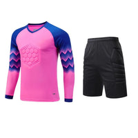 2023 Men Kid Football Goalkeeper Uniform Protective Sponge Long Sleeve Soccer Training Goalkeeper Top Soccer Jersey Pants Custom - Buy online at  Vibe In Cart.