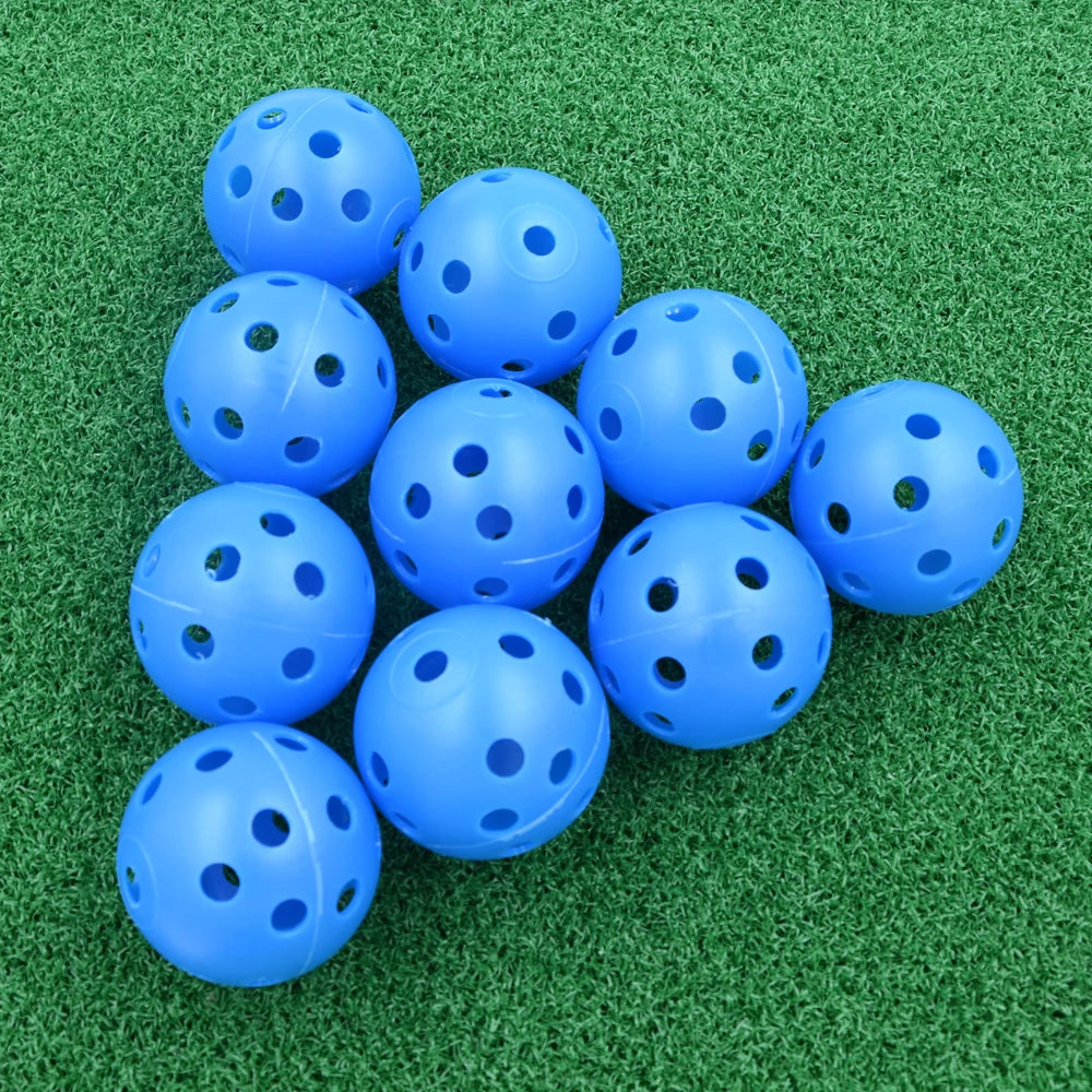 10Pcs 41mm Golf Training Balls Plastic Airflow Hollow with Hole Golf Balls Outdoor Golf Practice Balls Golf Accessories - Buy online at  Vibe In Cart.
