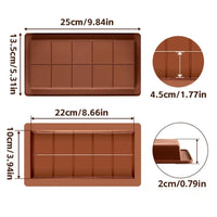 Chocolate Bar Molds Silicone Bars Break Apart Wax Melt Mould Easy Release Rectangle Durable for Protein and Energy Handmade Gift - Buy online at  Vibe In Cart.