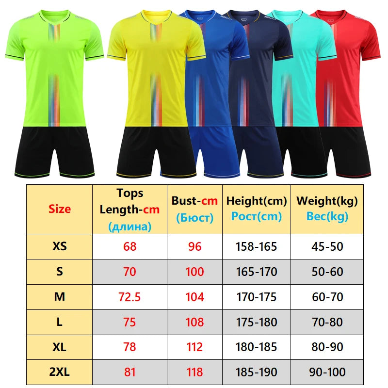 Soccer Uniform Set Men Football Team Custom Men Jersey Shorts Training Suit Outdoor Sport Gym Summer Running Tracksuit - Buy online at  Vibe In Cart.