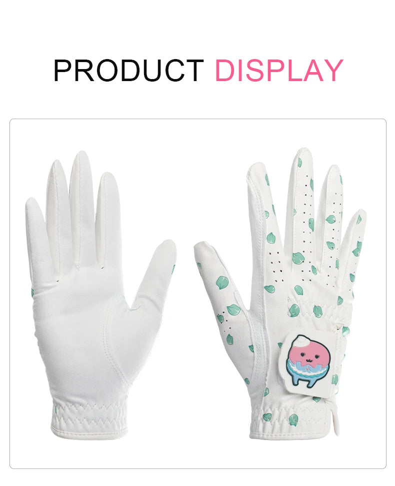 Korean and Japanese Golf Gloves Cartoon Tree Leaf Women's Microfiber Wear Resistant Sports Golf Gloves Non-slip and Breathable - Buy online at  Vibe In Cart.